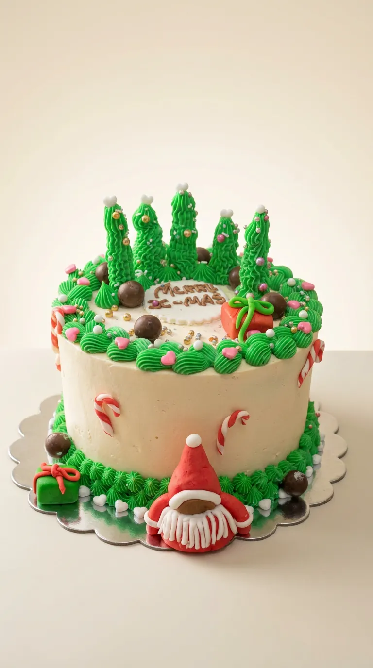 Festive Christmas Wonderland Cake