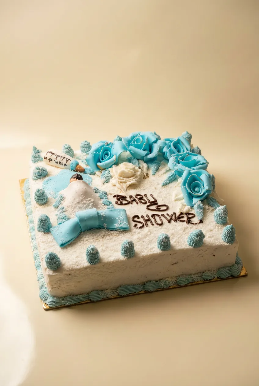 Baby Shower Winter Wonderland Cake