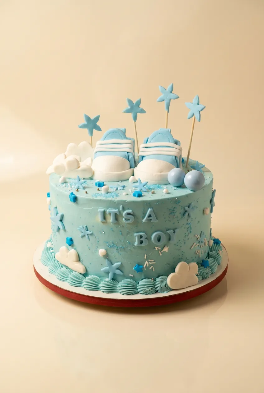 Sweet Dreams Baby Boy Cake